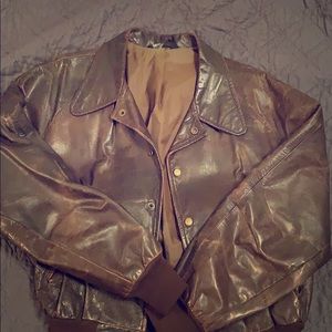 Antique 70s mail mood leather jacket
